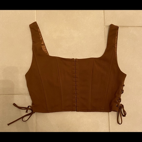 Dare to go Lace-Up Corset Top by Poster Girl - Picture 2 of 4